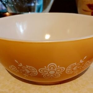 Pyrex Yellow Floral Bowl